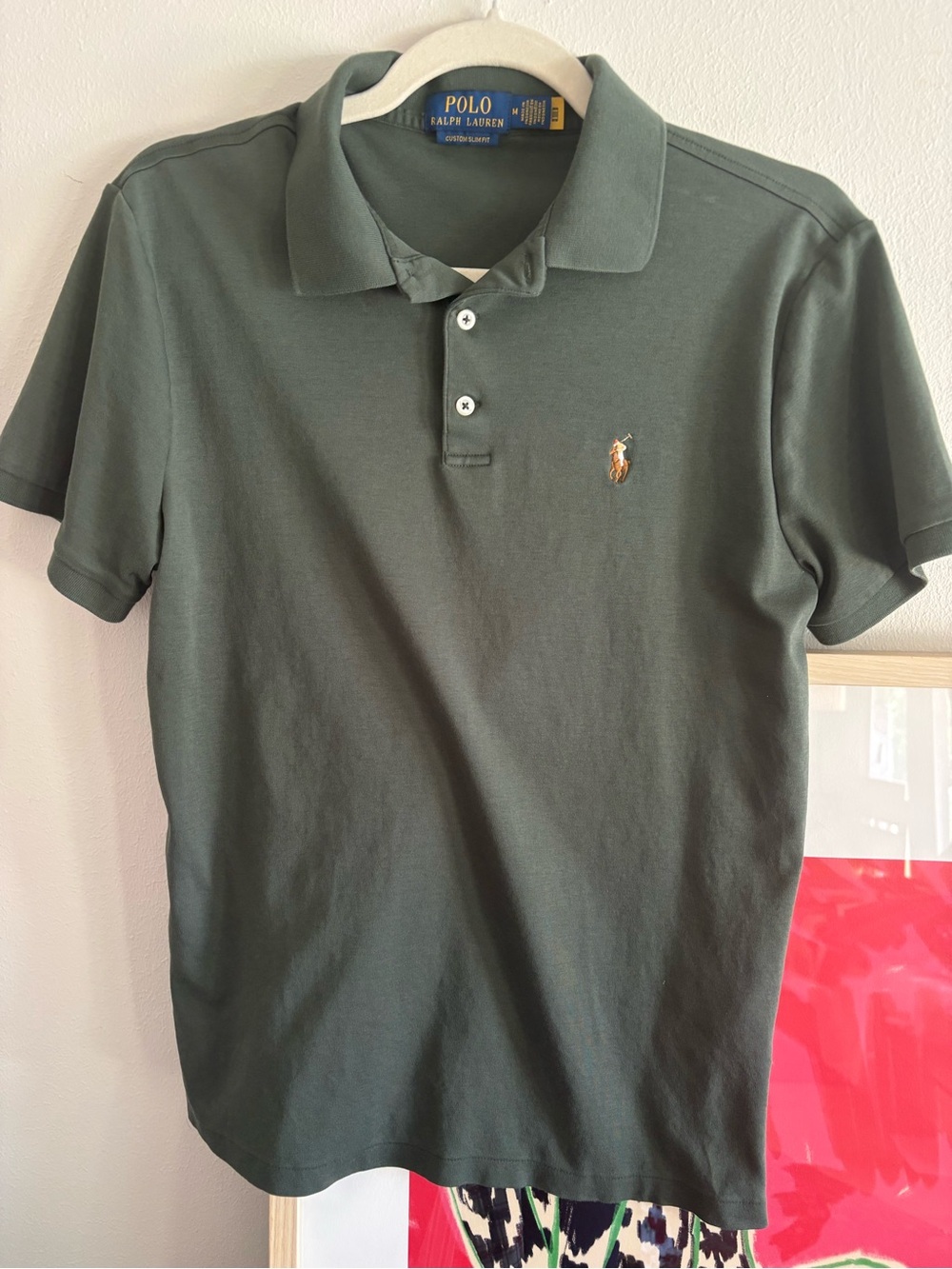 Ralph Lauren Men’s Olive Green Polo with Embroidered Pony